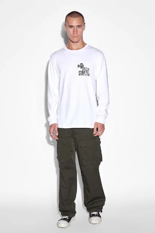 Time-Limited Offer Ksubi Graff Kash LS Tee - White