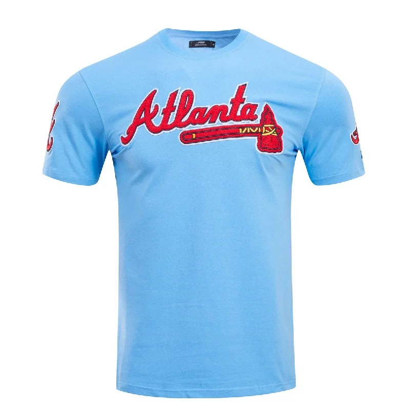 Final Offer MLB ATLANTA BRAVES CLASSIC CHENILLE MEN'S TOP (UNIVERSITY BLUE)