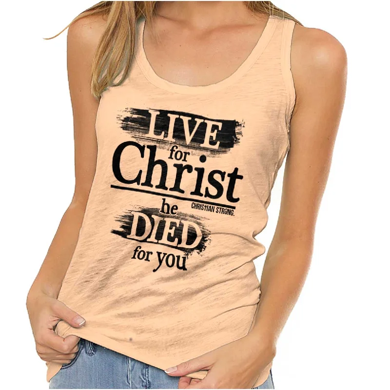 New Deals Live For Christ Racerback Tank