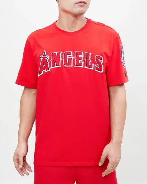 Act Fast MLB LOS ANGELES ANGELS CLASSIC CHENILLE MEN'S TOP (RED)