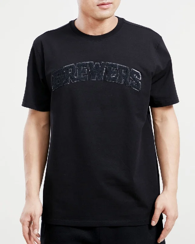Lowest Price MLB MILWAUKEE BREWERS TRIPLE BLACK MEN'S TOP (TRIPLE BLACK)