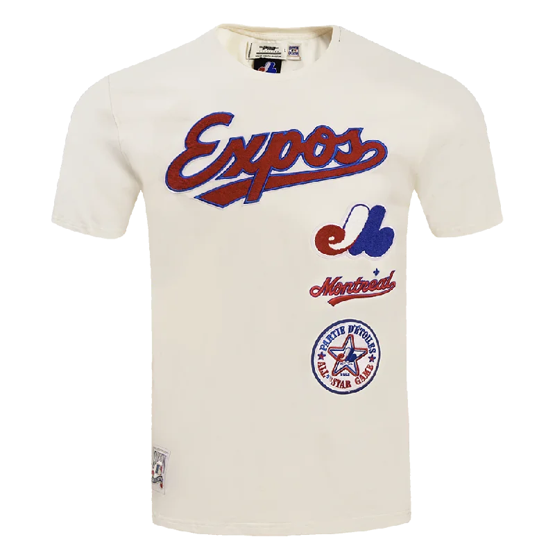 Unmissable Offer MLB MONTREAL EXPOS RETRO CLASSIC MEN'S STRIPED TOP (EGGSHELL/ ROYAL BLUE) Unmissable Offer MLB MONTREAL EXPOS RETRO CLASSIC MEN'S STRIPED TOP (EGGSHELL/ ROYAL BLUE)