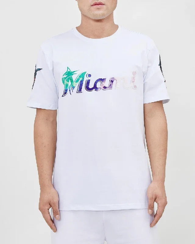 Weekend Flash Sale MLB MIAMI MARLINS DIP DYE PRO TEAM MEN'S TOP (WHITE)