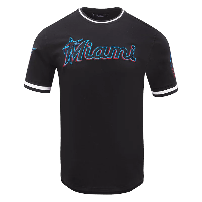 Price Drop MLB MIAMI MARLINS CLASSIC CHENILLE MEN'S TOP (BLACK)
