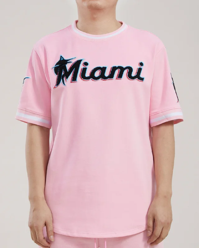 Stock Up and Save MLB MIAMI MARLINS CLASSIC CHENILLE MEN'S TOP (PINK)