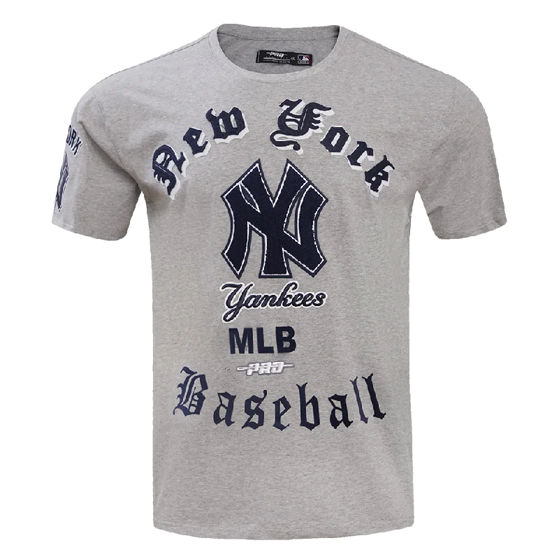 Flash Deal MLB NEW YORK YANKEES OLD ENGLISH MEN'S TOP (HEATHER GREY)