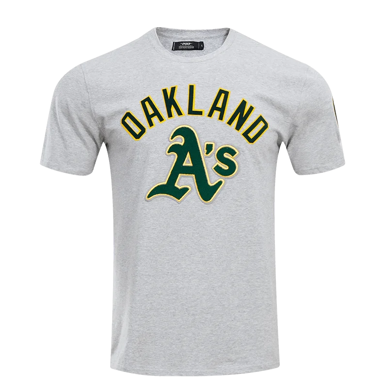 Year-End Clearance MLB OAKLAND ATHLETICS CLASSIC BRISTLE MEN'S TOP (HEATHER GREY)