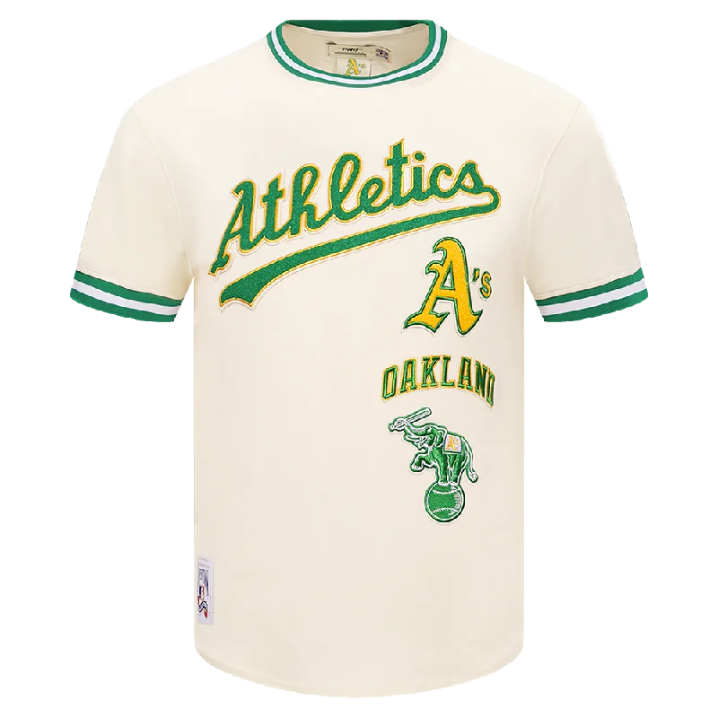 Top Pick MLB OAKLAND ATHLETICS RETRO CLASSIC MEN'S TOP (EGGSHELL/ KELLY GREEN)