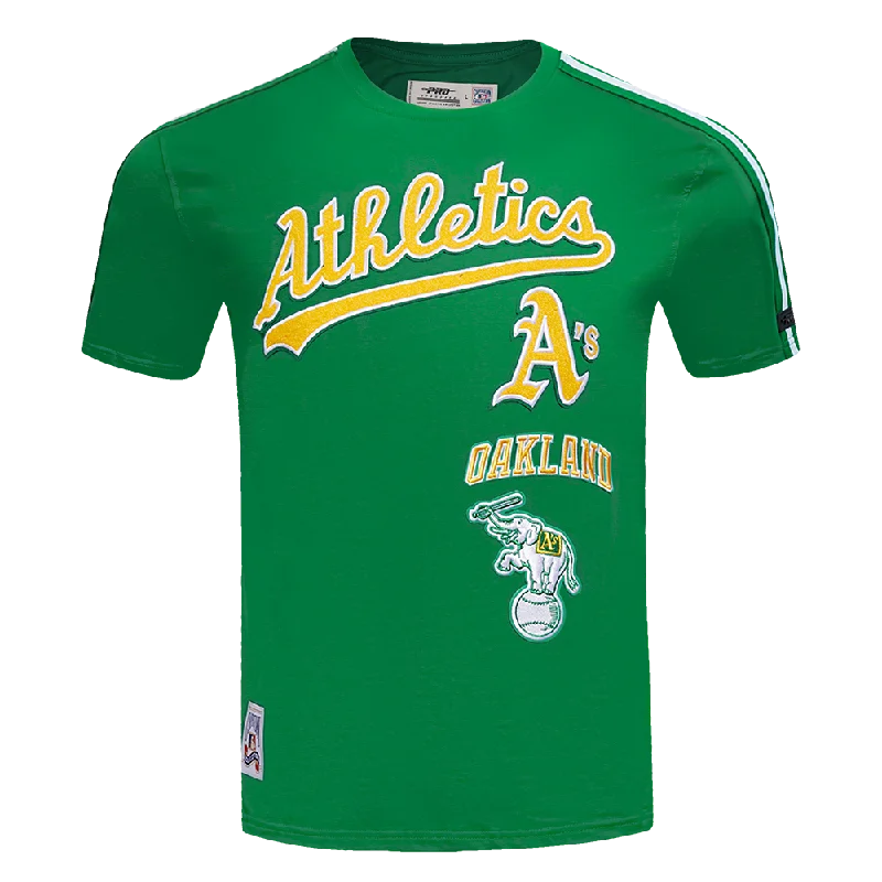 Super Savings MLB OAKLAND ATHLETICS RETRO CLASSIC MEN'S STRIPED TOP (KELLY GREEN)