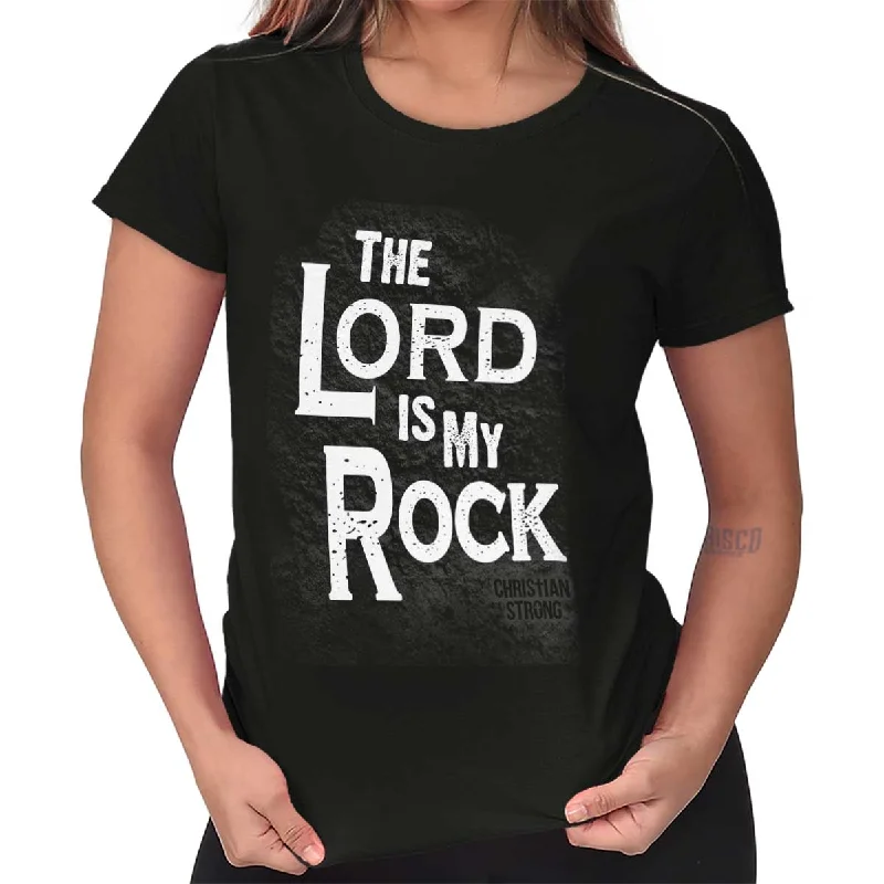 Lord Is My Rock Ladies T Shirt