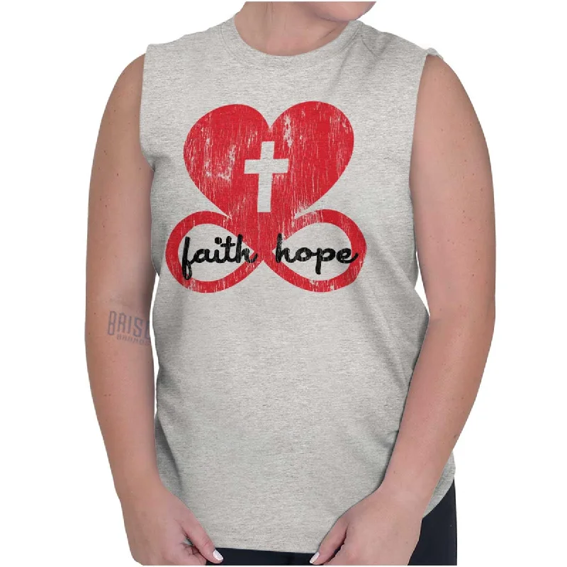 Deal of the Week Love Faith Hope Sleeveless T-Shirt