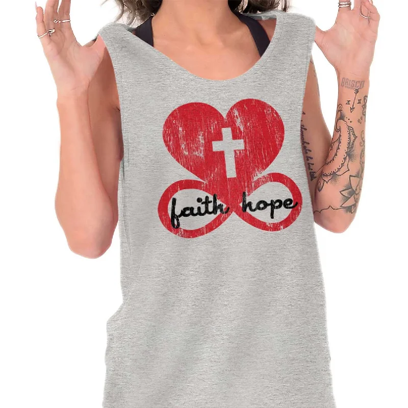 Extra Discounts Love Faith Hope Tank Top