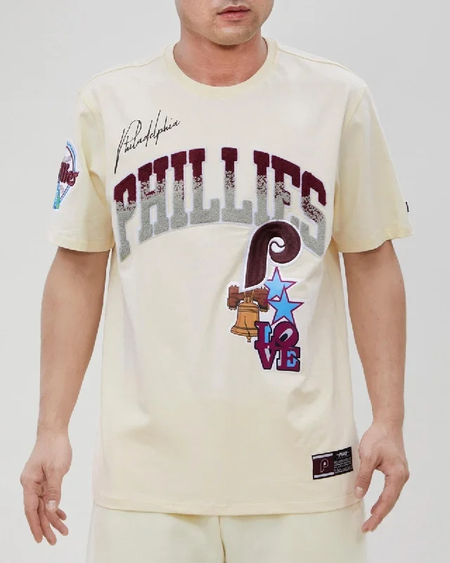 Overstock Sale MLB PHILADELPHIA PHILLIES RETRO HOMETOWN MEN'S TOP (EGGSHELL)