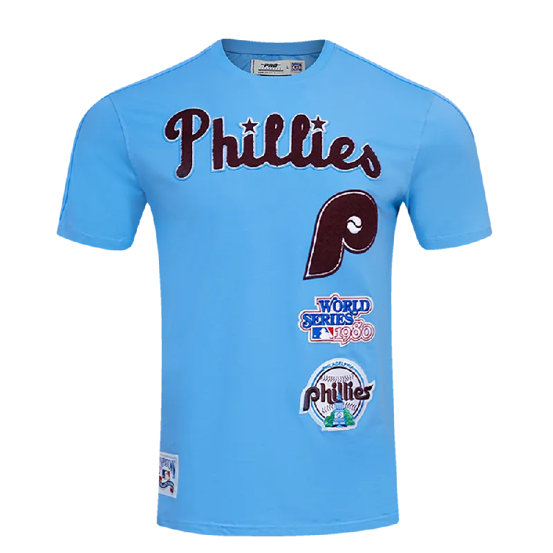 Massive Savings MLB PHILADELPHIA PHILLIES RETRO CLASSIC MEN'S STRIPED TOP (UNIVERSITY BLUE)