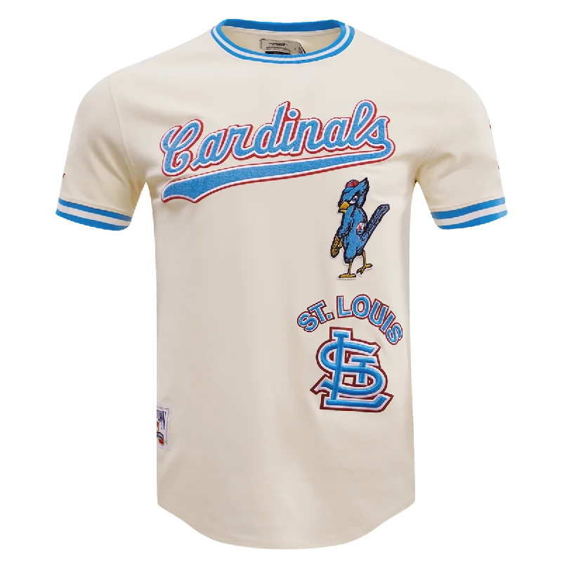 Bonus Offer MLB ST. LOUIS CARDINALS RETRO CLASSIC MEN'S TOP (EGGSHELL/ UNIVERSITY BLUE)