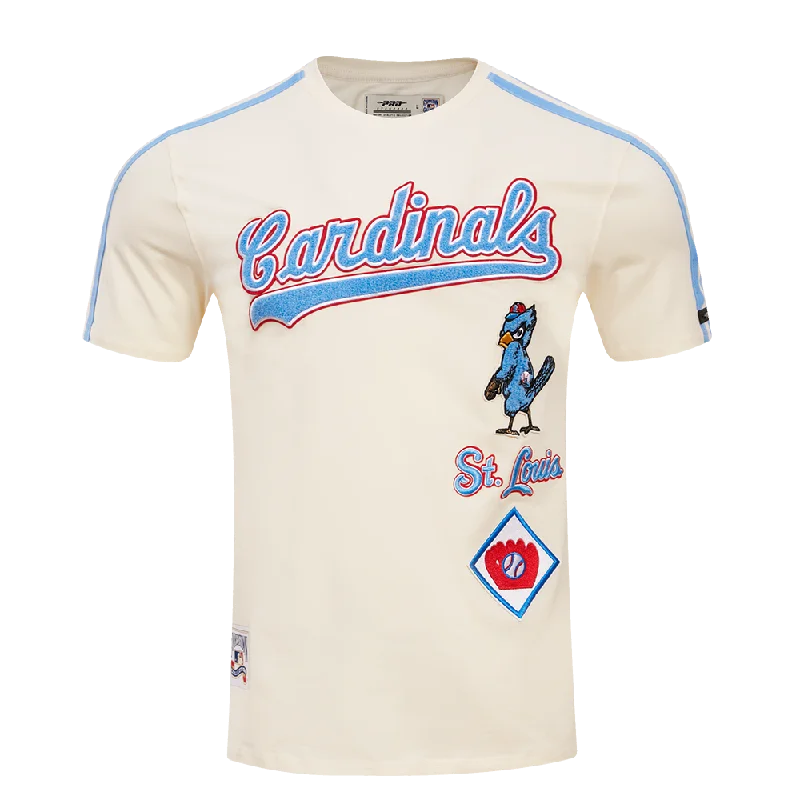 Flash Deals MLB ST. LOUIS CARDINALS RETRO CLASSIC MEN'S STRIPED TOP (EGGSHELL/UNIVERSAL BLUE)