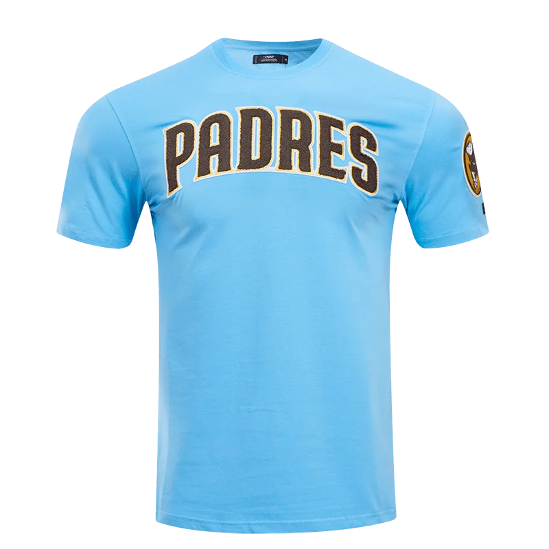Deal Mania MLB SAN DIEGO PADRES CLASSIC CHENILLE MEN'S TOP (UNIVERSITY BLUE)