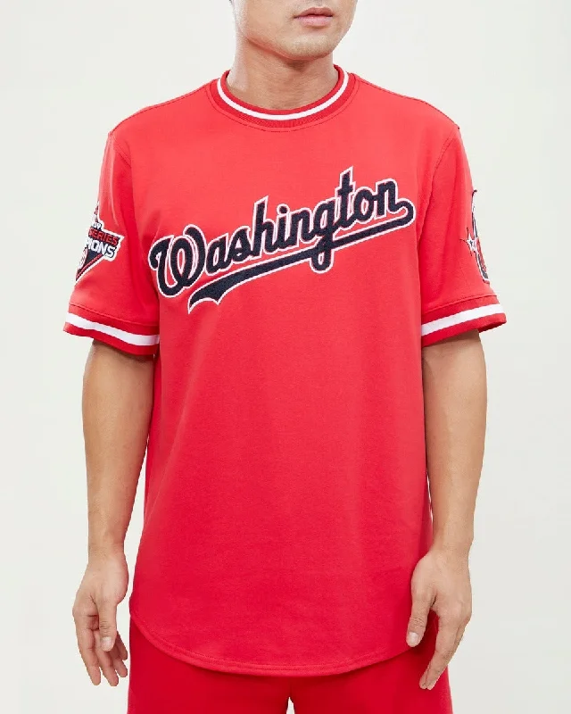 Steals and Deals MLB WASHINGTON NATIONALS CLASSIC CHENILLE MEN'S TOP (RED)