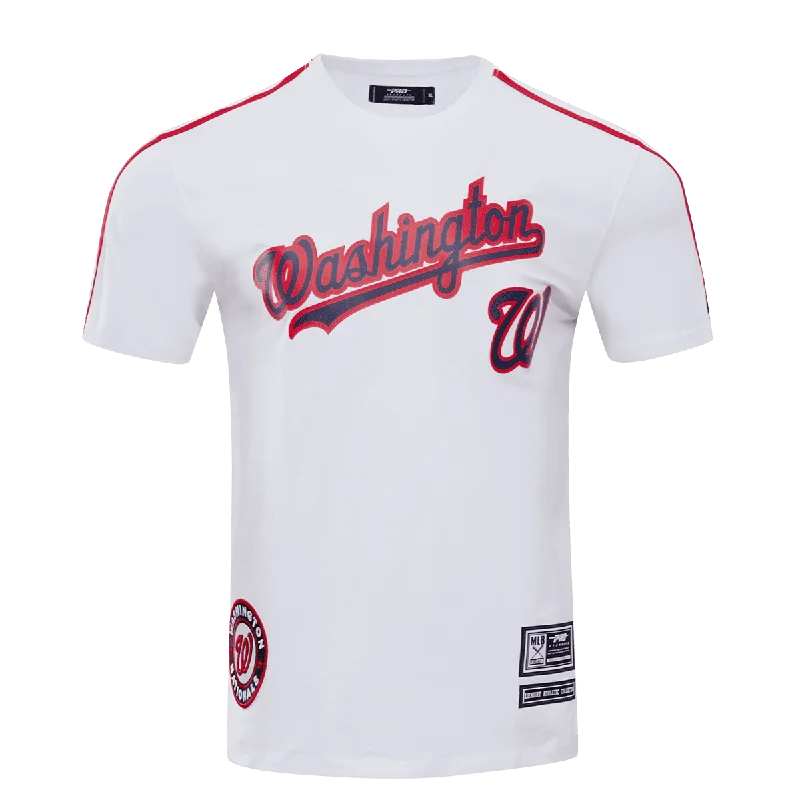 Price Reduction MLB WASHINGTON NATIONALS LOGO PRO TEAM MEN'S TAPING TOP (WHITE/RED)