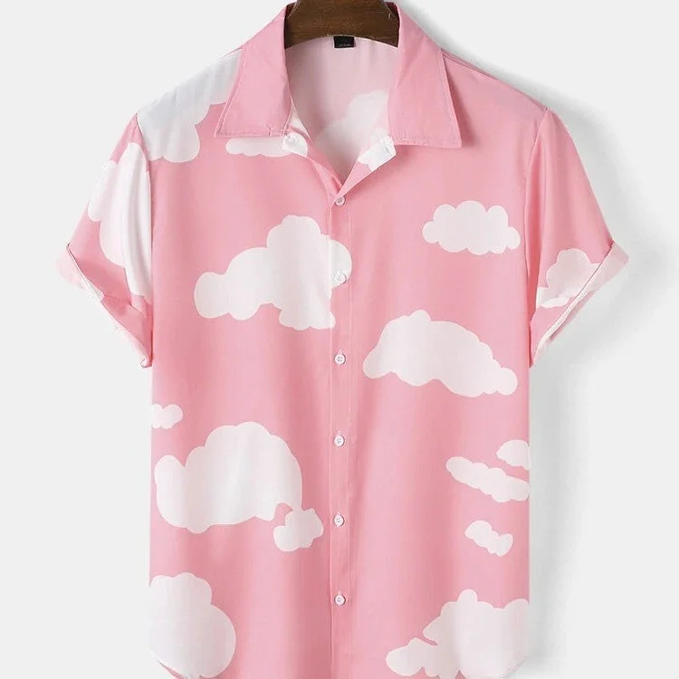 Men's Casual Multi-cloud Short-sleeved Shirt