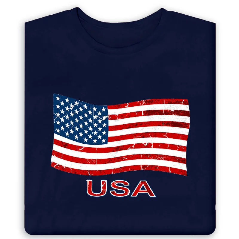 Men's Waving Flag Long Sleeve T-Shirt