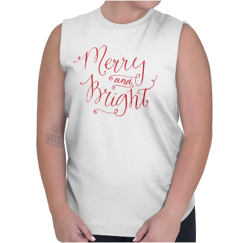 Weekend Shopping Made Better Merry And Bright Sleeveless T-Shirt