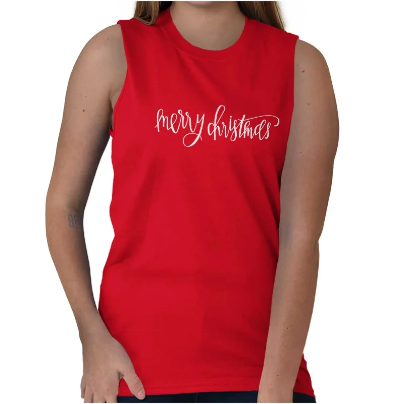 Weekend Offers That Tempt Merry Christmas Sleeveless T-Shirt