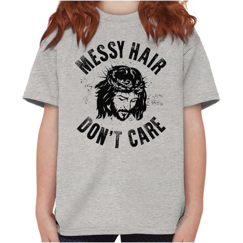 Messy Hair Jesus Youth T Shirt