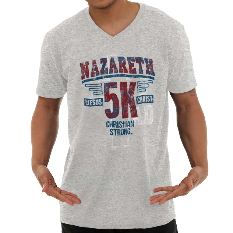 Nazareth 5k Christian V-Neck T-Shirt