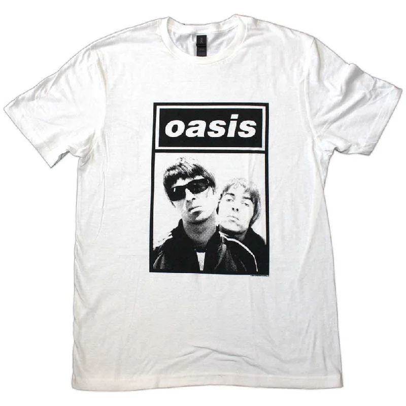 Flash Deal Oasis Official Noel & Liam Boxed Photo Design T Shirt White