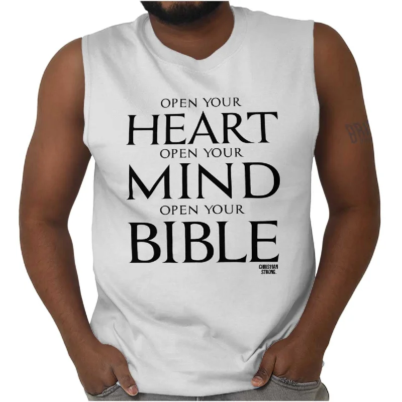 Best Deals Open Your Bible Sleeveless T-Shirt