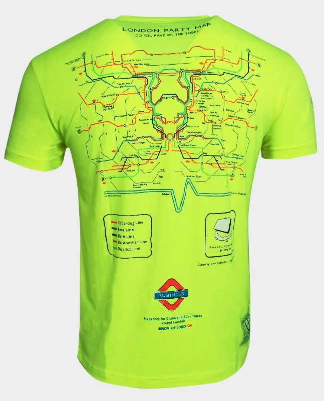 Big Deal PARTY MAP T-SHIRT MENS YELLOW