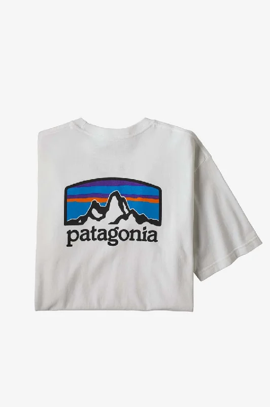 Act Now Patagonia Fitz Roy Horizons Responsibili Tee - White