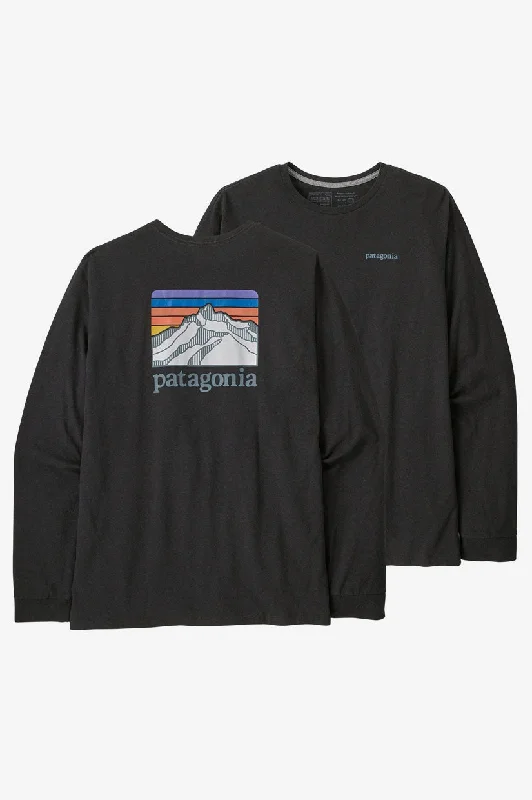 Price Reduction Patagonia L/S Line Logo Responsibili Tee - Ink Black