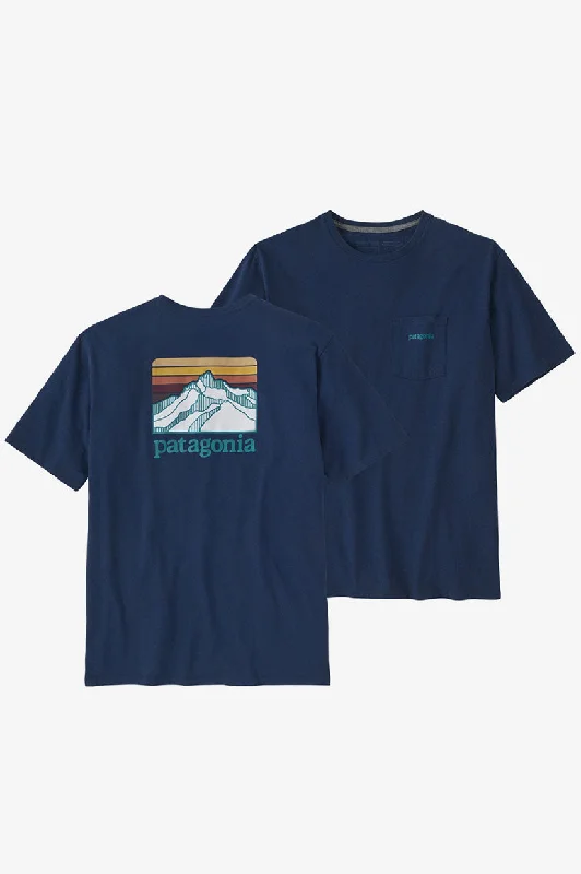 Super Deal Patagonia Line Logo Pocket Responsibili Tee - Lagom Blue