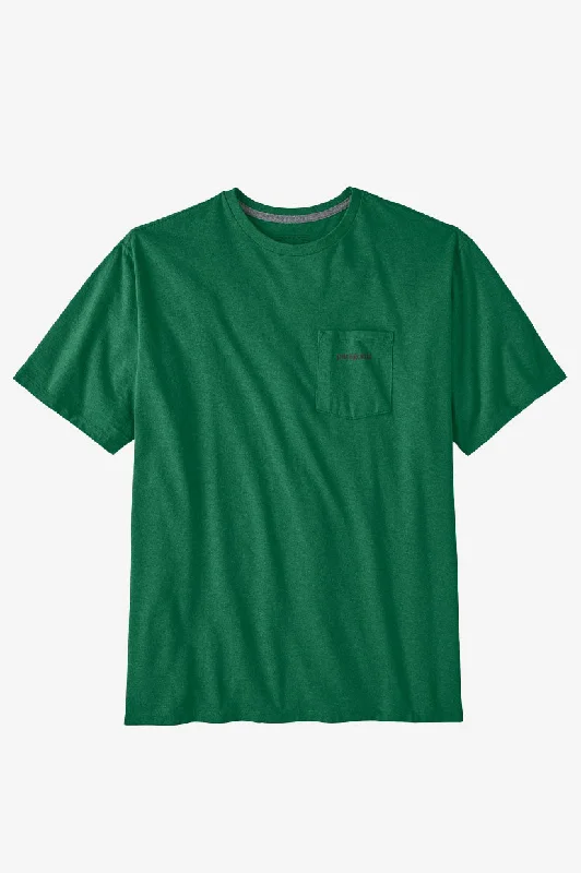 Massive Deals Patagonia Logo Ridge Pocket Responsibili Tee - Gather Green