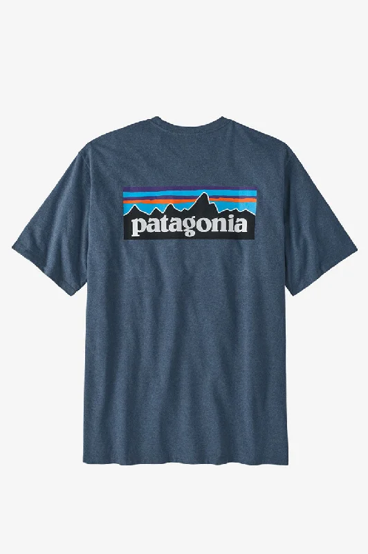 Weekend Offers That Thrill Patagonia P-6 Logo Responsibili Tee - Utility Blue