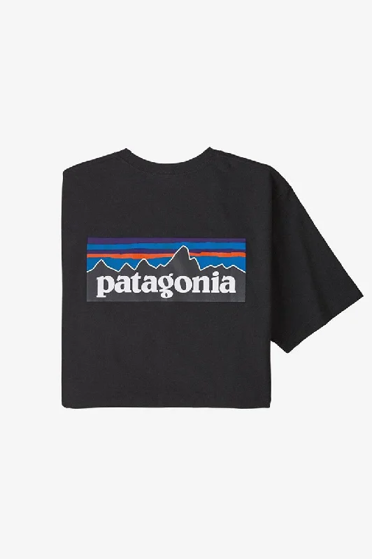 Season Finale Sale Patagonia P-6 Logo Responsibility Tee - Black