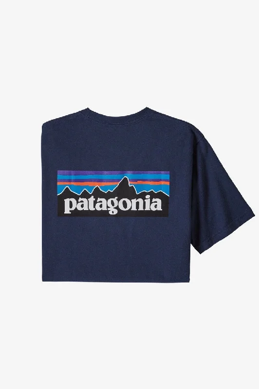 Midnight Sale Patagonia P-6 Logo Responsibility Tee - Classic Navy