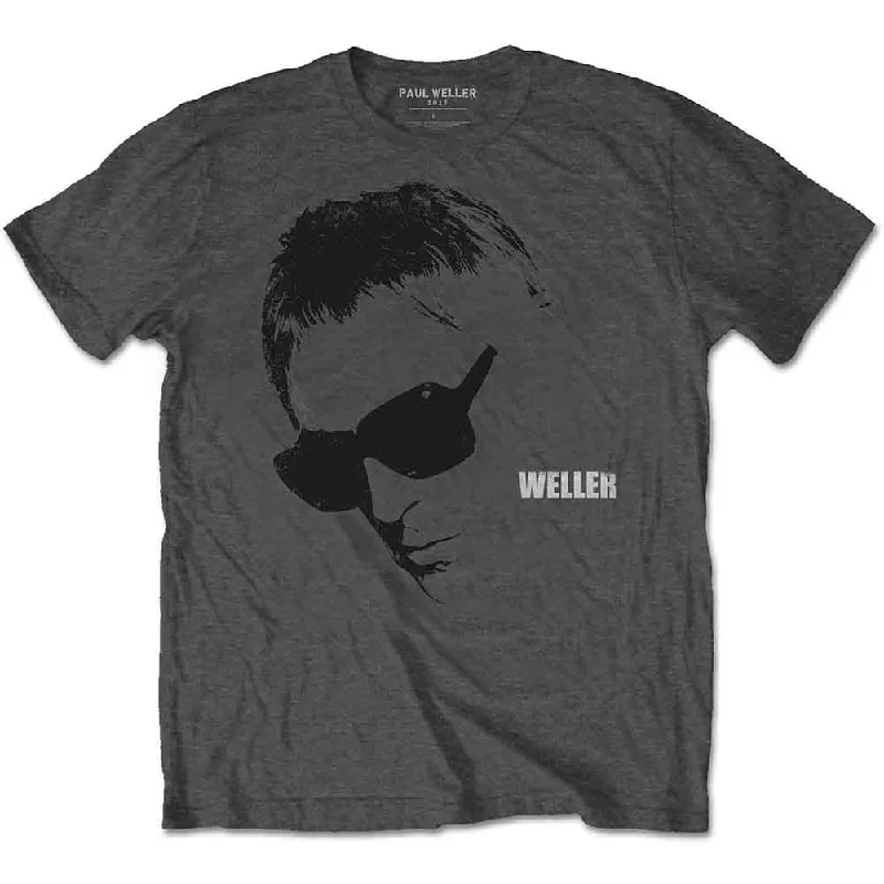 Midnight Sale Paul Weller Official Glasses Print T Shirt Charcoal Grey