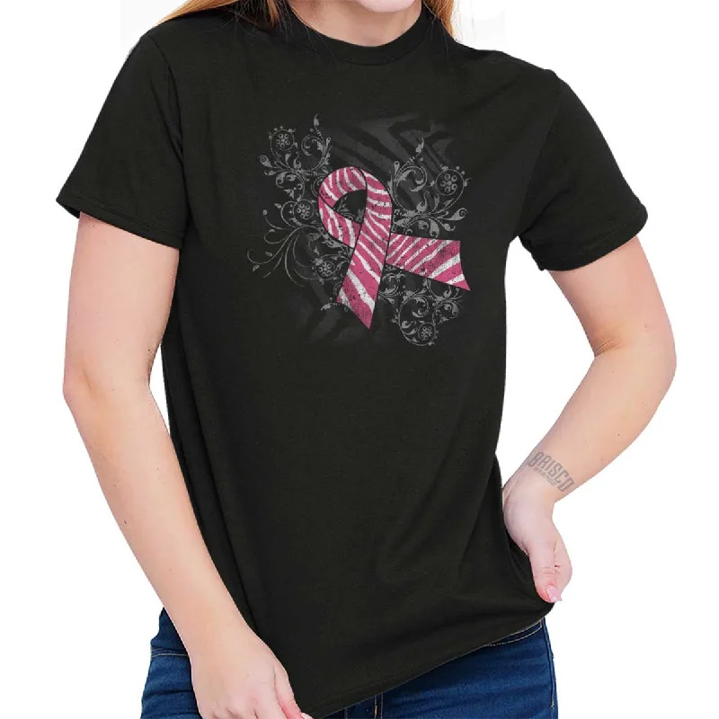 Pink And White Ribbon T Shirt