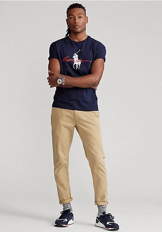Quick Sale Ralph Lauren Big Pony Print T-Shirt, Navy