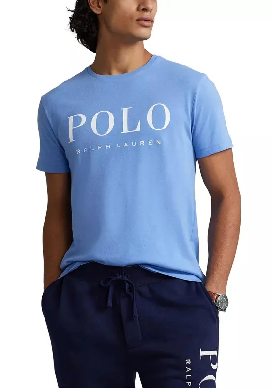 Closeout Ralph Lauren Logo Print Custom Slim Fit T-Shirt, Blue