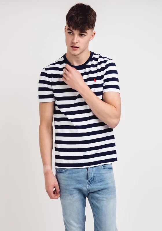 Weekend Discounts to Savor Ralph Lauren Slim Fit Striped T-Shirt, Blue Multi