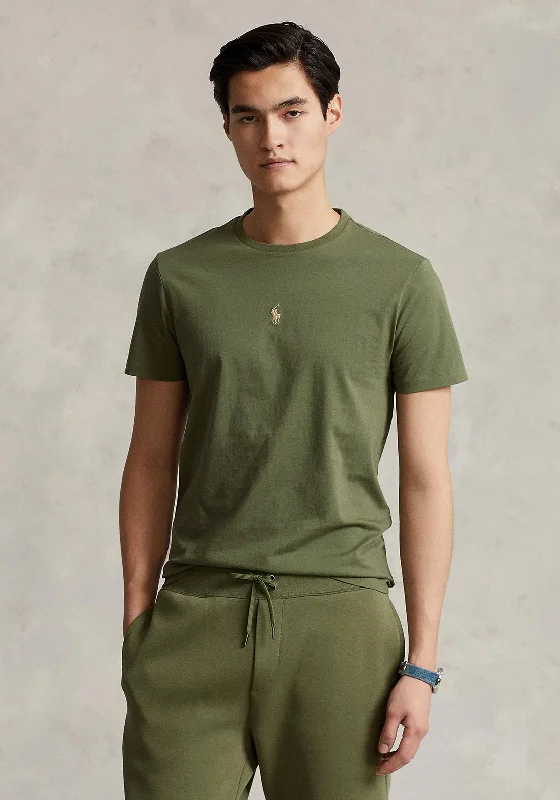 Best Bargains Ralph Lauren Polo Pony Middle Logo T-Shirt, Olive