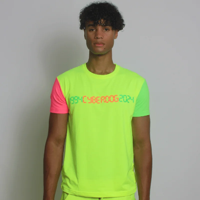 Best Deals RAVE ON T-SHIRT MUTLI NEON MENS