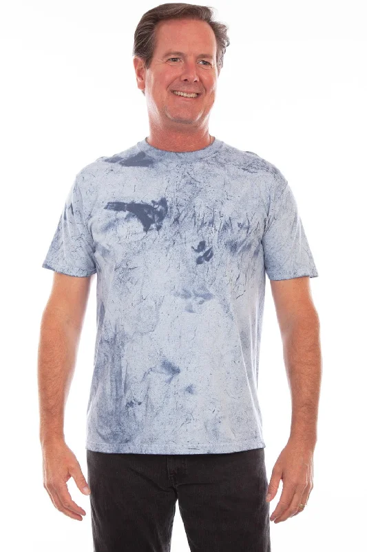 Low Prices Scully Mens Ocean Mist Blue 100% Cotton S/S T-Shirt