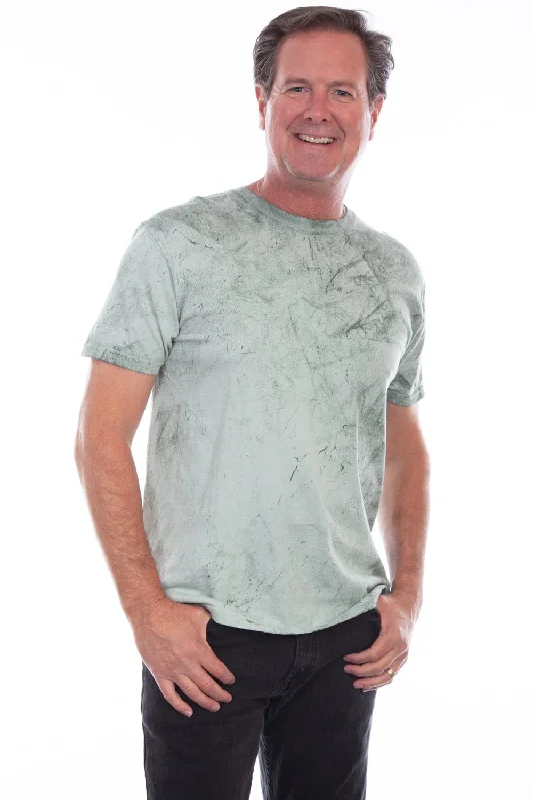 Instant Discount Scully Mens Ocean Mist Green 100% Cotton S/S T-Shirt