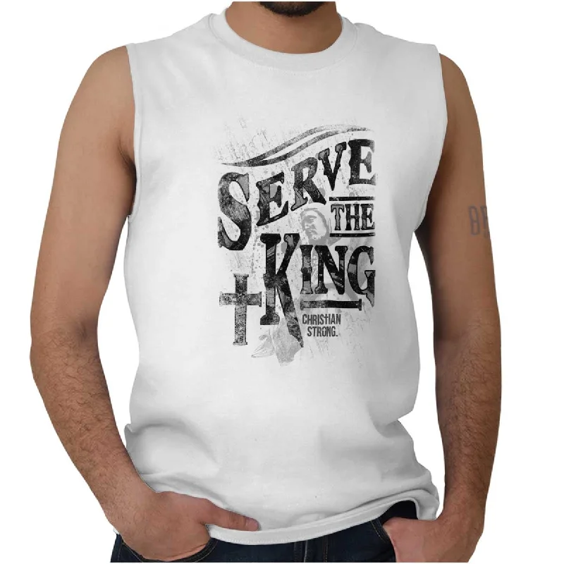 Blowout Sale Serve The King Jesus Christ Sleeveless T-Shirt