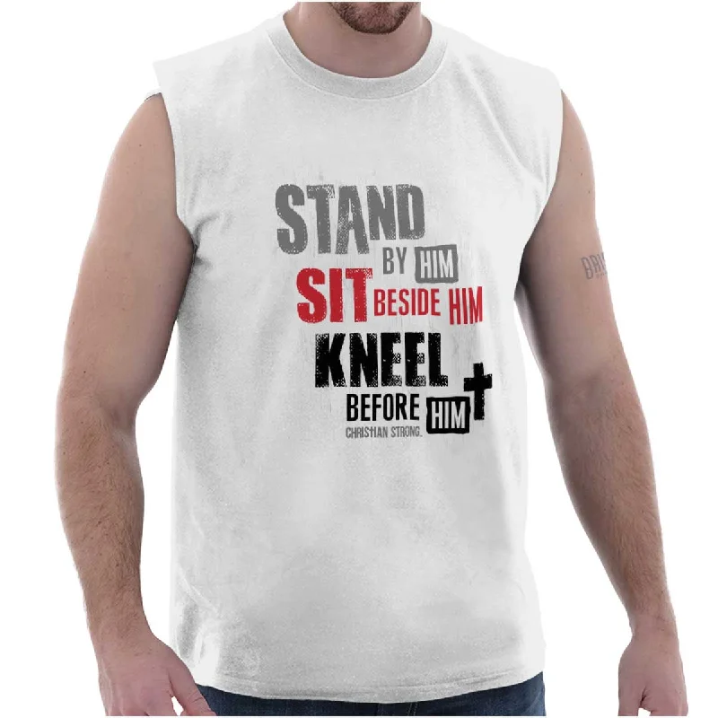 Exclusive Offer Stand Sit Kneel Sleeveless T-Shirt